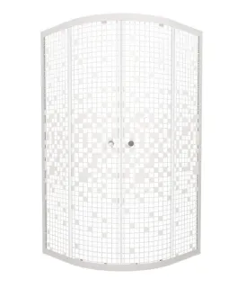 Душевой уголок Triton Стандарт Щ0000064829 90x90 см профиль белый стекло мозаика